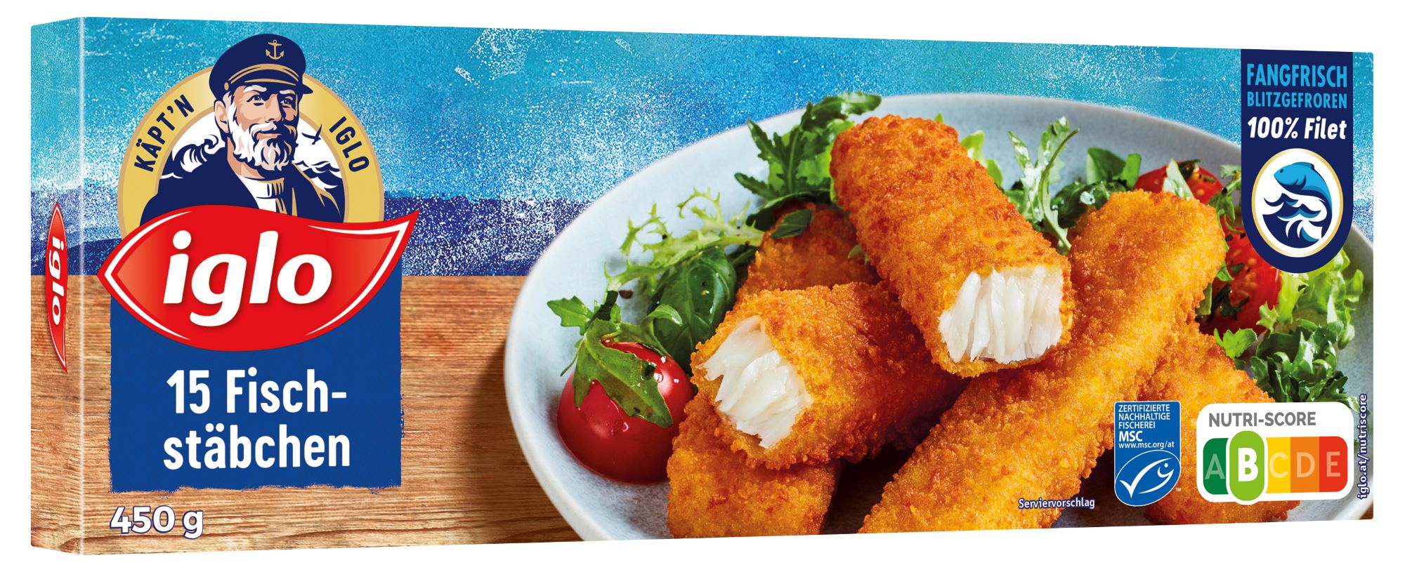 IGLO Fishfinger %100 fillet 450 g